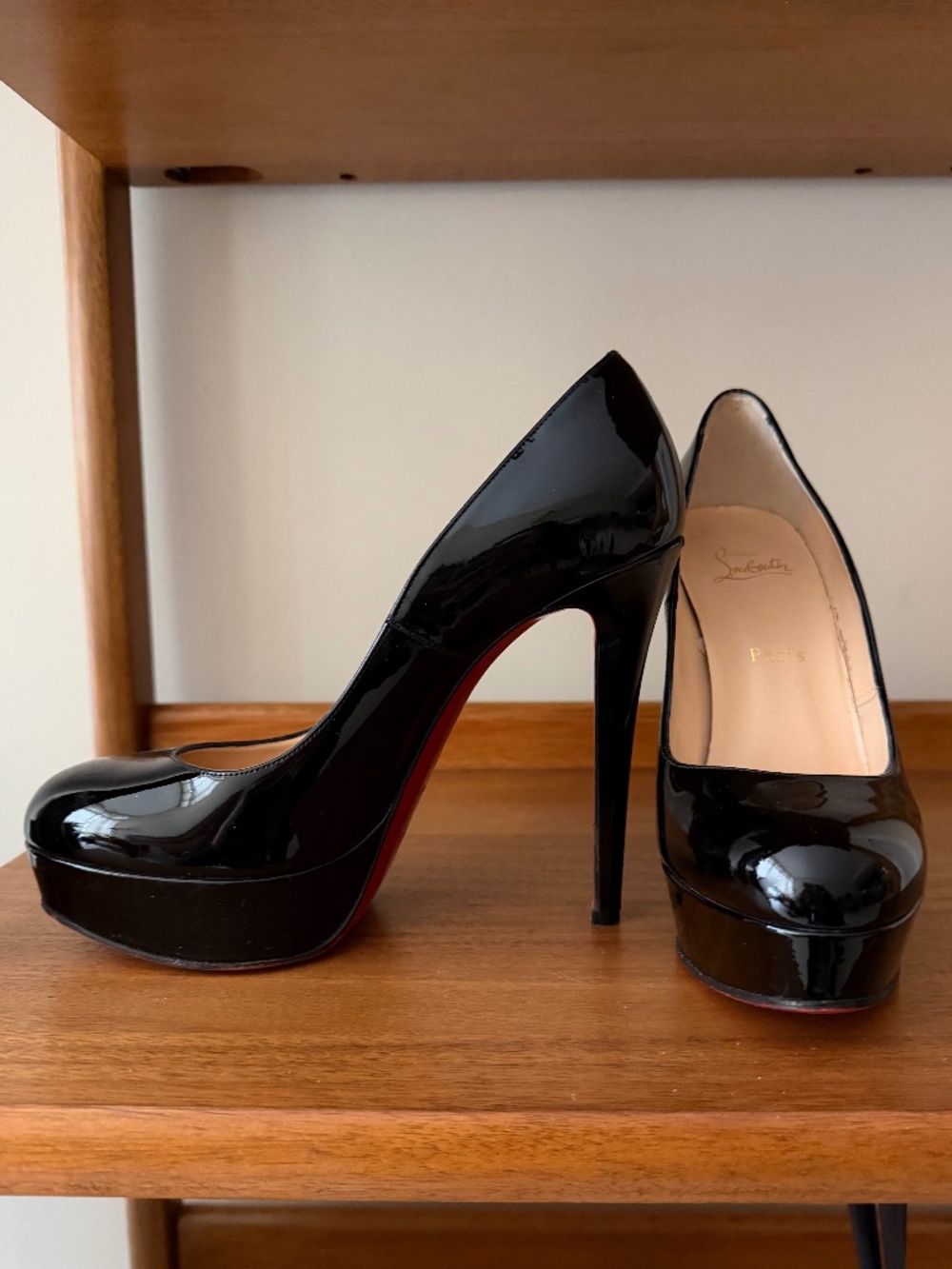 Christian Louboutin Bianca Platform Patent Leather Heels Shoes